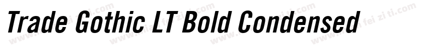 Trade Gothic LT Bold Condensed No字体转换